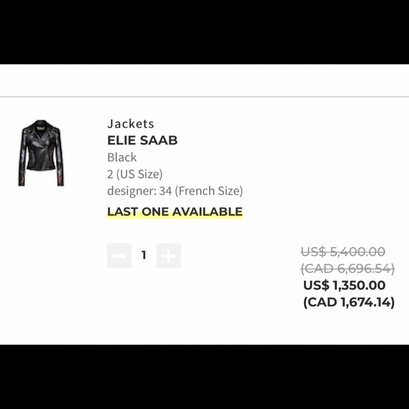 Elie  Saab biker jacket. Size 36. - Picture 6 of 6